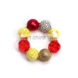 Baby Girl Necklace + Headband 2pcs Set Halloween Thanksgiving Candy Color Kids Bubble Beads Set Gift thumbnail-3