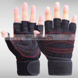 Half Finger Power Weightlifting Glove Fitness Glove With Wrist Wrap Support thumbnail-2
