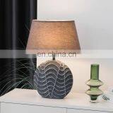 Декорация отеля, украшения для гостиной, серый керамический настольный ламп с резьбой, ретро настольный ламп