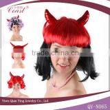 Best Quality Lady halloween wigs Use Heat Resistant Synthetic Hair Long Wavy Horn Party Wigs