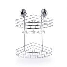 Двухуровневый стеллаж для ванной комнаты, настенный угловой стеллаж - органайзер для хранения вещей thumbnail-1