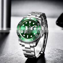 LIGE 6801 Luxury Automatic Watches Men Stainless Steel Waterproof Dive Watches Business Mechanical Watch thumbnail-3
