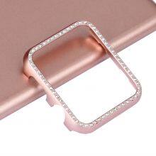 Hot Sale Diamond Metal Protective Cover for Apple Watch Case Series 6 SE 5 4 3 2 Luxury Aluminium Frame Bumper Cases for IWatch thumbnail-5