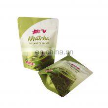 125g Customize Printed Aluminum Foil Packaging Bag Matcha Powder Stand up Pouch With Zipper thumbnail-1