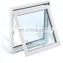 AS2047 CE drop arm window awning double tempered Frosted glass awning window with stainless steel mosquito screen