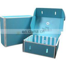 Custom Logo Blue Corrugated Mailer Cardboard Paper Packaging Corrugated Plain Airplane Corrugated Cardboard Mailing Box