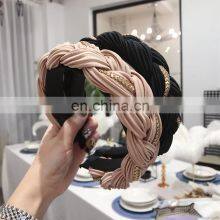 New Fashion DIY Multiple Knots Hairbands For Women Ladies High-end Hair Band Wide Side Hair Accessories thumbnail-3