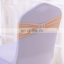 24 Colors Spandex Elastic Wedding Decorative Chair Sashes With Buckle Slider thumbnail-4