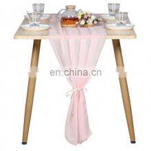 Amazon Best Seller Romantic Wedding Gauze 100D Chiffon Table Runner In Different Colors thumbnail-3