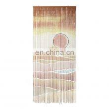 New Arrival Warm Sunset Bamboo Beaded Door Curtain Home Decor Beaded Painted Door Curtain High Quality Wholesale