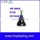 china supplier H7 40W led headlight 4 side COB Led chips auto LED light