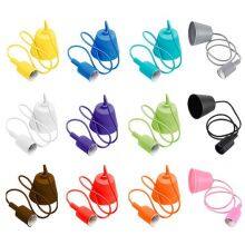 E27 Lamp Holder, Colored Silicone Pendant Light, Chandelier, Ceiling Lamp thumbnail-3