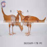 Garden Decorating Rusty Metal Yard Art Chicken thumbnail-6