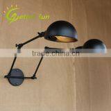 Double-headed Adjustable Swing Arm Black Iron Interior LED Wall Light thumbnail-2