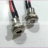 5.5x2.1mm 2PIn Female Mount Power Jack Socket To 0.8mm Tab Wire Harness thumbnail-1