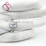 Cushion Brilliant Cut Moissanite 2 Carat 7.5mm Center 14k White Gold Diamond Wedding Engagement Ring thumbnail-5