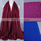 New Design Cotton Colorful Pearl Beads Muslim Hijab Shawl Quality Choice thumbnail-1