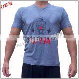 Mens Short Sleeve Golds Gym V-Neck Bodybuilding T Shirt