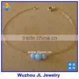 Сережки из стерлингового серебра 925 пробы с тремя маленькими опальными бусинами thumbnail-3