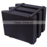 3 Layers PU Leather File Tray,Classic Coffee Faux Leather Magazine Rack for Office Use thumbnail-3