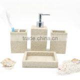 Owl Polyresin Sandstone Bathroom Accessories Set thumbnail-6