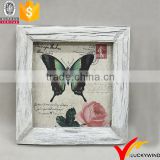 Small Vintage Wooden Wall Picture Butterfly Photo Frame