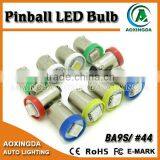 6.3V Bayonet Base BA9S #44 #47 Pinball LED Lamp