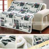 2014 Hot-selling American Style Printed Micro Fleece Sherpa Blanket thumbnail-1