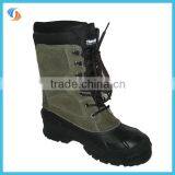 New Green Lace Up Leather Snow Boots thumbnail-1