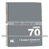 70 Sheets Subject Spiral Notebook