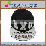 2014 Newest Design Round Brim Front Plastic Letters Nailed 6 Panel Snapback Caps thumbnail-1