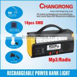 rechargeable power banks with emergency light with battery power indicator
