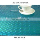 Pearlecent Aqua EVA Table Covers Film,transparent Plastic Cover