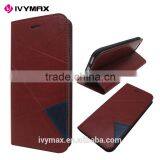 Guangzhou Manufacturer Slim Dual Color Leather Flip Cover Wallet Case for Apple Iphone 6 4.7 Inc With Credit Card Slot thumbnail-3