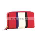 WA8110 Wholesale Blank Zipper Open Women Stripe Purse PU thumbnail-1