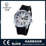 Stainelss Steel Back Rubber Band Fashion Quartz Mens Watch thumbnail-2