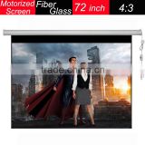 Hot selling fiber glass 72inch electric motorized 4:3 projector screen