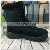 Black Leather Rubber Outsole Army Military Combat Boots for Man thumbnail-2
