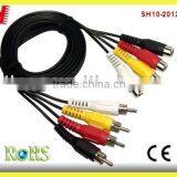 Speaker Cable 4RCA Plug to 4RCA Jack Cable