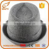 Custom Mens Designer Fedora Hats Grey Wool Dressy Formal Hats for Men thumbnail-4