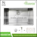 Undermount Handmade Single Bowl Stainless Steel Kitchen Sink Made in China thumbnail-3