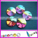 Flat back no hole Highest quality sew-on crystal beads number 1041# Round shape Crystal ab color wonderful outlookt