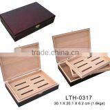 2 Removable Cedar Tray Wooden Cigar Packaging Box thumbnail-1