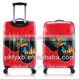 Printing Butterfly Travel World trolley bags Hardside Hot Sale for women trolley bags