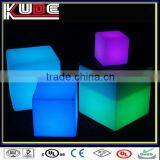 LED Illuminated Bar Furniture Plastic Cube Stool/modern Bar Stools/clear Plastic Bar Stools