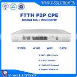 4GE+2FXS+WiFi+CATV P2P FTTH CPE VoIP Home Gateway for Triple Play Service