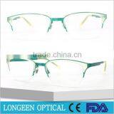 G3623 Transparent Yellow Custom Half Rim Eyeglass Frames For Women thumbnail-1