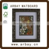 Wholesale wood MDF PS 5x7 8x10 11x14 picture photo frame with matboard