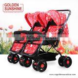 European Market Top Quality Twins Baby Stroller|Baby Carriage With Bidirectional Handle thumbnail-3