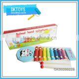 Hot Sale Popular Wooden Instrument Knock Organ 8 Sound Cow Animal Shape Fun Music Kids Toys